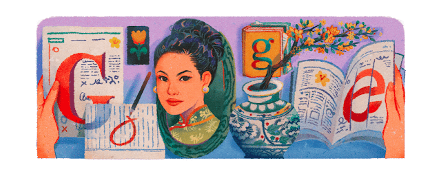Google Doodle tôn vinh bà Sương Nguyệt Anh, nữ tổng biên tập đầu tiên của tờ báo phụ nữ đầu tiên ở Việt Nam.