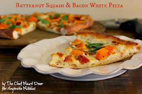 Perfect slices of butternut squash and bacon white pizza from The Chef Next Door for Anyonita-nibles.co.uk