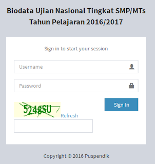  Setelah membuka website tersebut anda akan masuk pada Halaman Login Pengguna Biodata Pese √ Panduan Login BIO UN Sekolah Menengah Pertama / MTS / Sekolah Menengan Atas / MA / Sekolah Menengah kejuruan / UBK 2017
