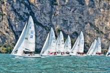 J/70 one-design fleet- sailing Europeans on Lake Garda