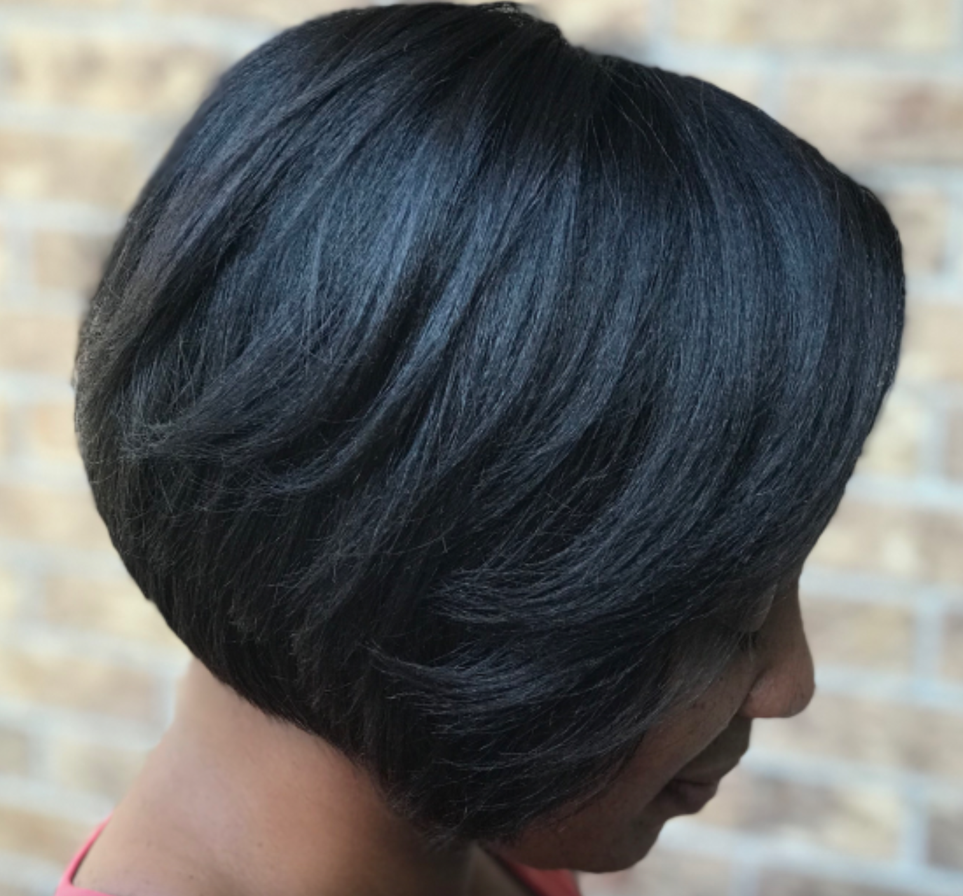 short black hairstyle with finger waves