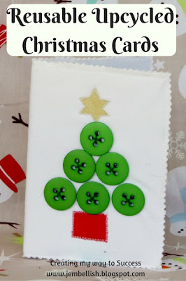 Reusable Upcycled Christmas Cards