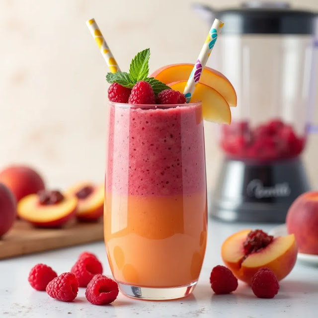 Raspberry Peach Smoothie