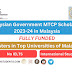 Malaysian Government MTCP Scholarship 2023-24 in Malaysia (Fully Funded)