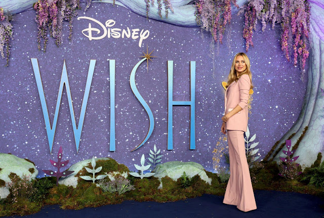 Kimberley Garner Braless Best Red Carpet dresses at Disney's Wish Premieres in London