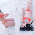 Heart Evangelista rocks an orange bikini at the beach