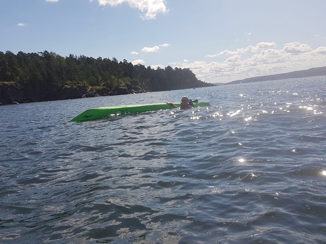 kayaking oslo fjord norway swimming