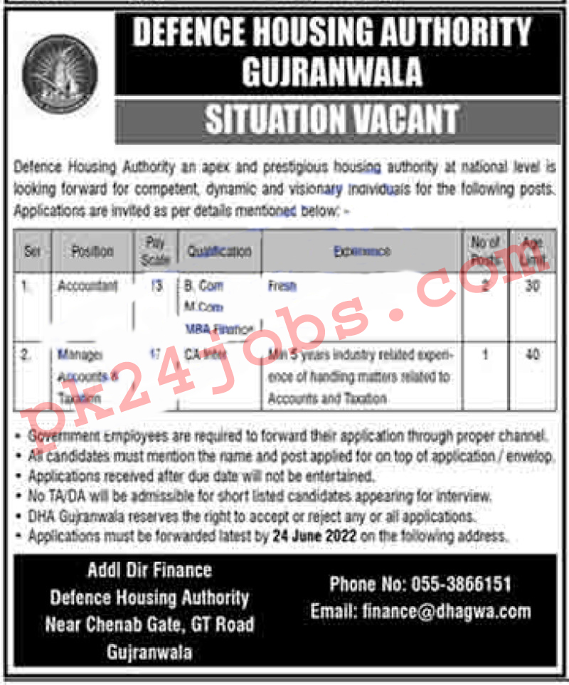 DHA Jobs 2022 – Government Jobs 2022