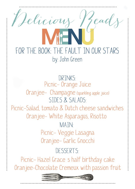 The Fault in Our Stars Menu