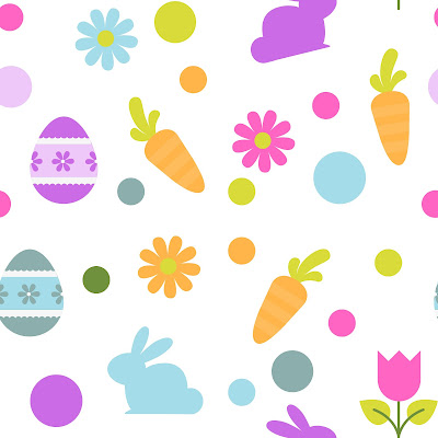 Easter themed seamless digital paper - free download