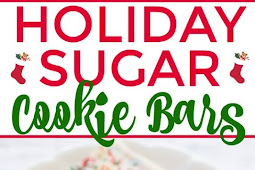 Holiday Sugar Cookie Bars with Cream Cheese Frosting 