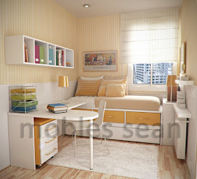 orange kids bedroom design by sergi mengot