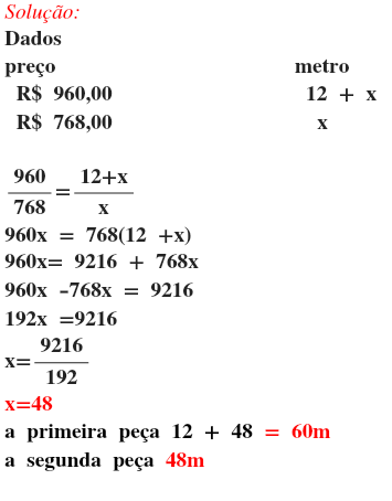 Matematica Seriada Exercicios Regra De Tres