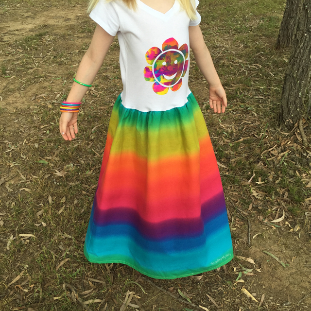 Maxi Rainbow T-shirt Dress ~ Threading My Way