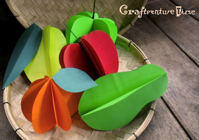 Craftventure Time: 3D Paper Fruits and Vegetables