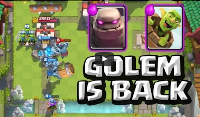 Update Clash Royale 23 oktober 2016 - Golem Goblin Barrel Zap Bait Deck