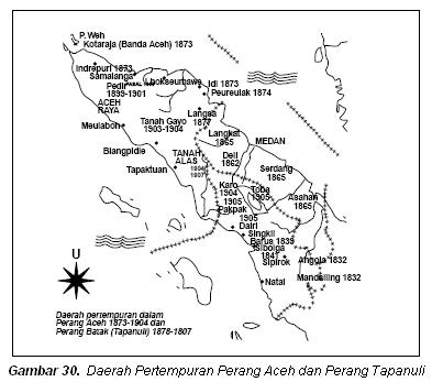 Peta pertempuran Aceh dan Belanda