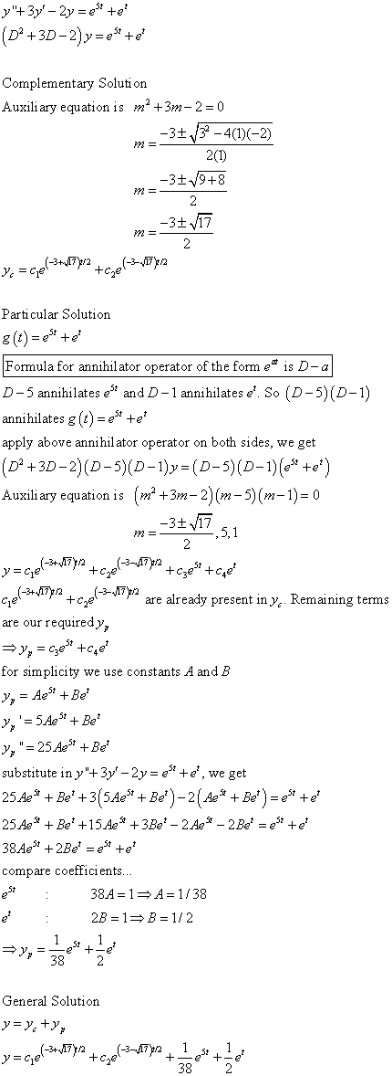 Differential Equations Solved Examples 17