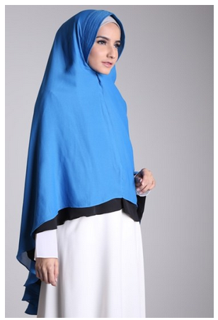 Contoh Model  Hijab  Modern Dua  Warna  Desain Terbaru 2019