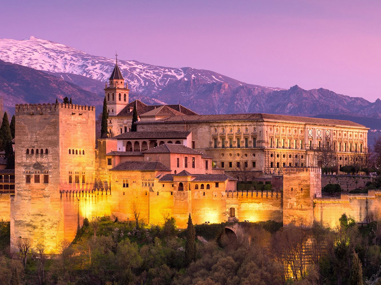 Alhambra, Palace in Granada, Spain. The best place to visit in Spain
