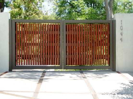60 model desain pintu  pagar  rumah  minimalis terbaru kayu  