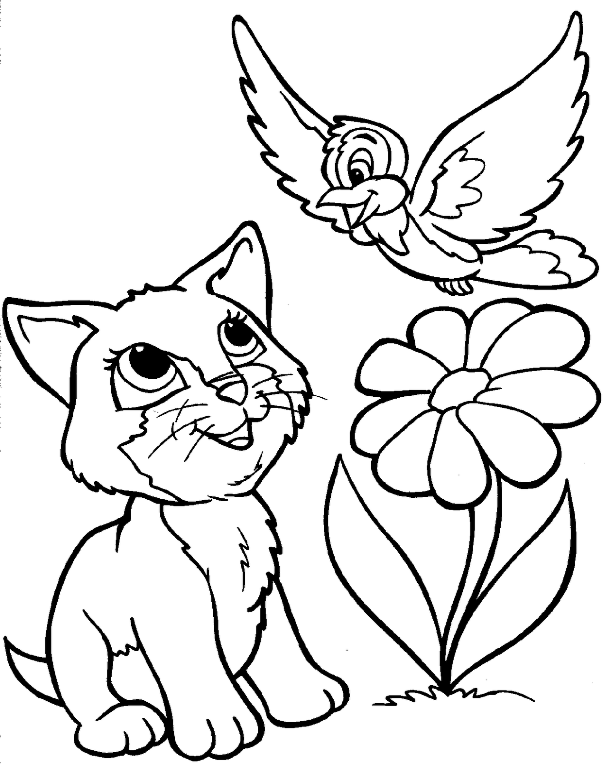 animals cat coloring pages