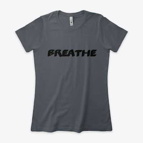 Breathe Women's Boyfriend Tee Shirt Charcoal