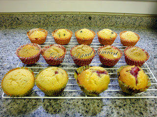 Muffins chocolate, frambuesa y lacasitos