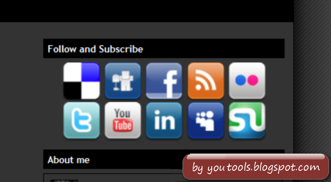 Follow and Subscribe Widget Social Icons Tool