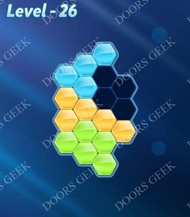 Block! Hexa Puzzle [Novice] Level 26 Solution, Cheats, Walkthrough for android, iphone, ipad, ipod