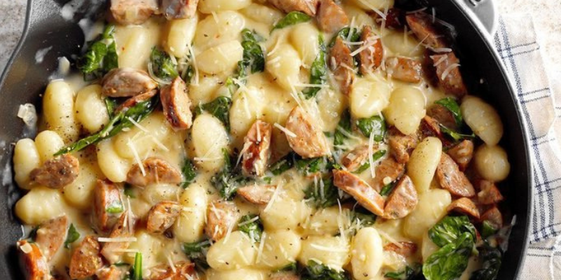 How to make Gnocchi with Spinach and Chicken Sausage