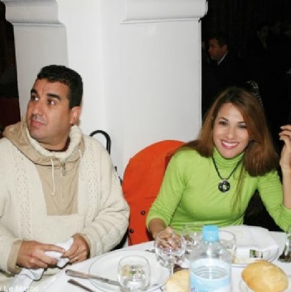 الفنانة المغربية ثريا العلوي و زوجها ( ثريا العلوي لها دور رئيسي في مسلسل انا و خويا و مراتو )