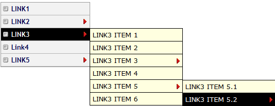 vertical sidebar menu