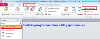 Exportar una tabla de  Access a MySQL 