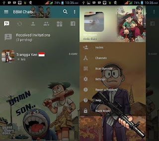 BBM Mod Doraemon GTA v3.3.1.24 Apk for Android 