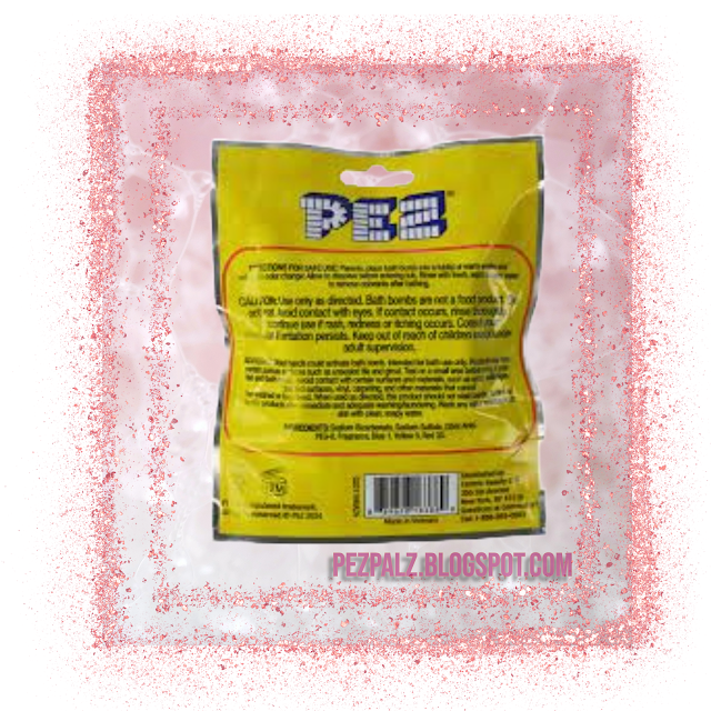 Fizzy PEZ Bath Bomb Strawberry Scent from 5 Below Back of Package