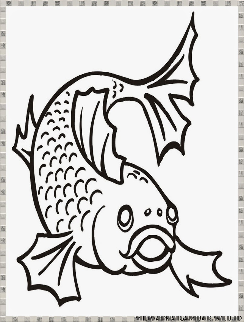 Sketsa Gambar Ikan Mas Garlerisket