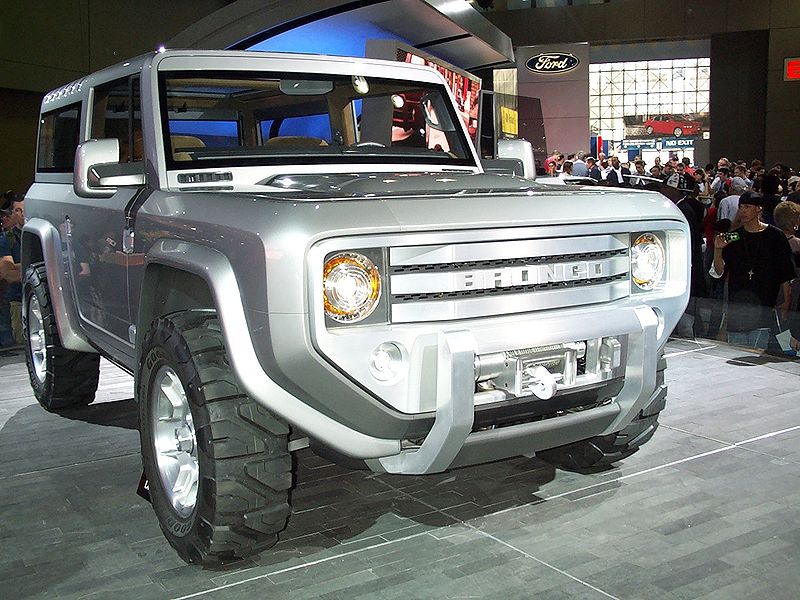 The Ford Bronco concept was designed as a basic utility vehicle 