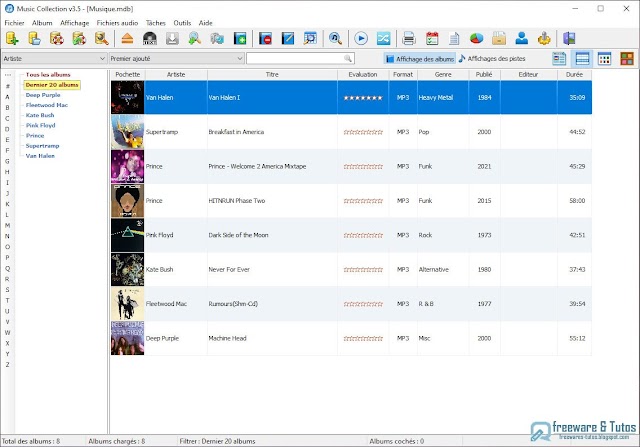 Music Collection : un excellent logiciel pour gérer votre collection de musiques 