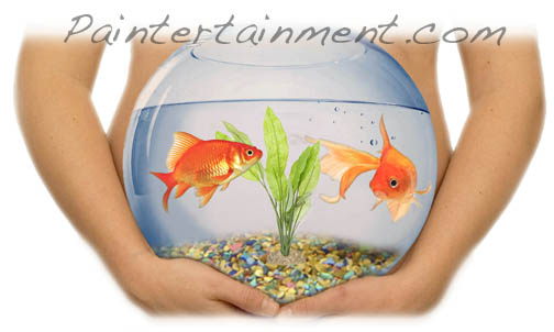 Paintertainment: Baby Bump Painting: Goldfish Bowl!