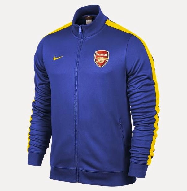 Jual jaket Arsenal warna biru terbaru musim 2014/2015 Enkosa Sport