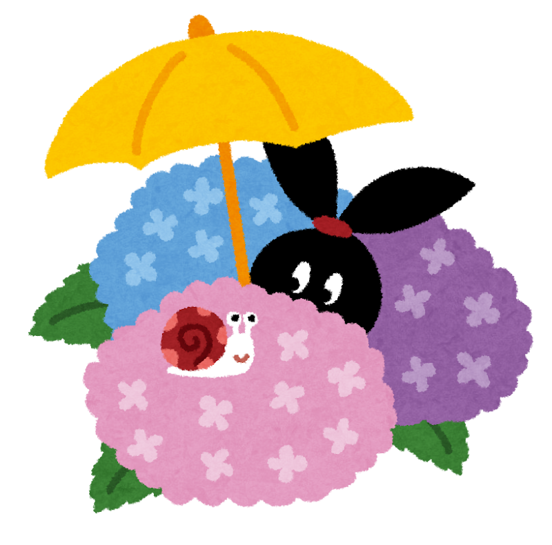 紫陽花とカタツムリのイラスト ぴょこ かわいいフリー素材集 いらすとや 紫陽花とカタツムリのイラスト ぴょこ かわいいフリー素材集 いらすとや