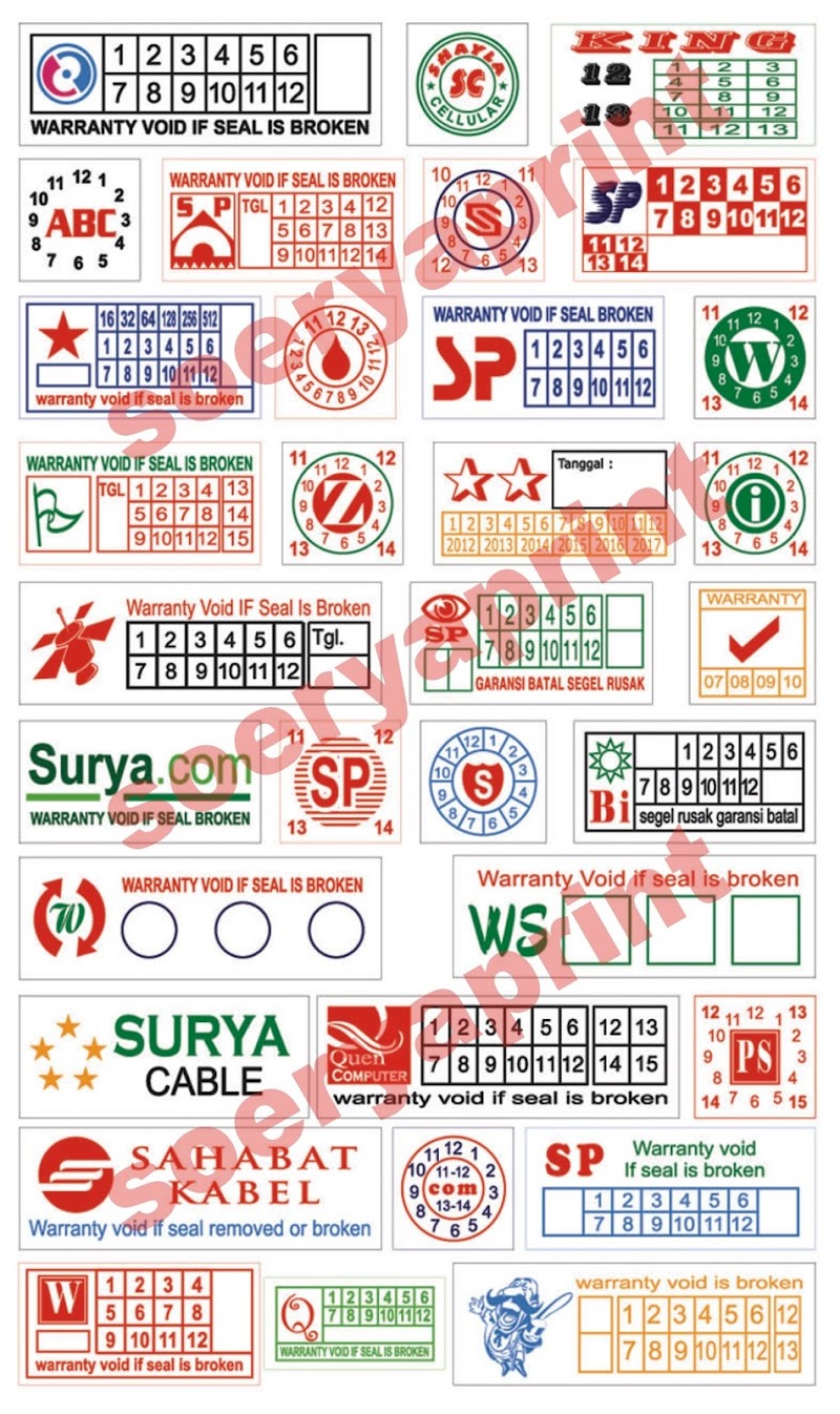 50+ Contoh Stiker Garansi, Info Penting!