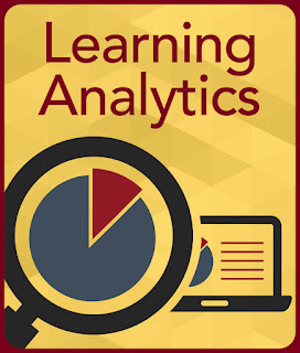 Learning Analytics in red text with clock and laptop icons