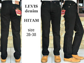 Celana Jeans Pria, Celana Jeans Hitam, Celana Jeans Standar, Celana Jeans reguler