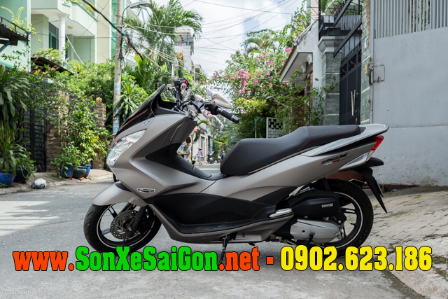 Mẫu sơn xe Honda PCX 2014 màu xám nhám zin cực đẹp