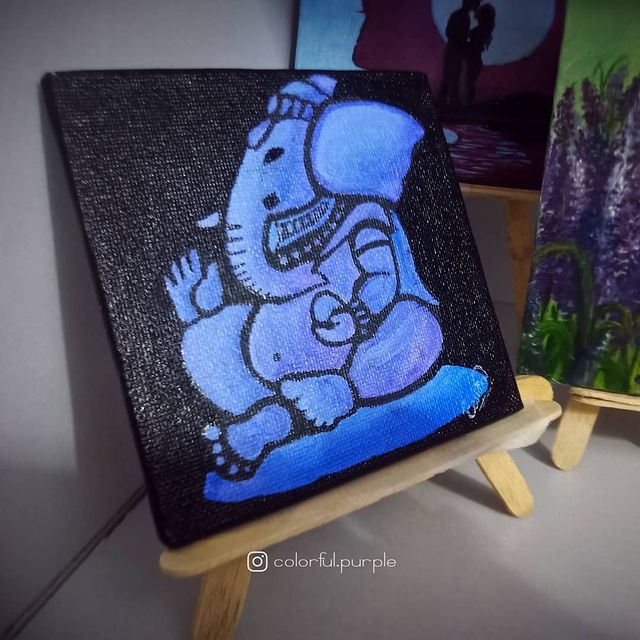 Lord Ganesha Canvas Painting