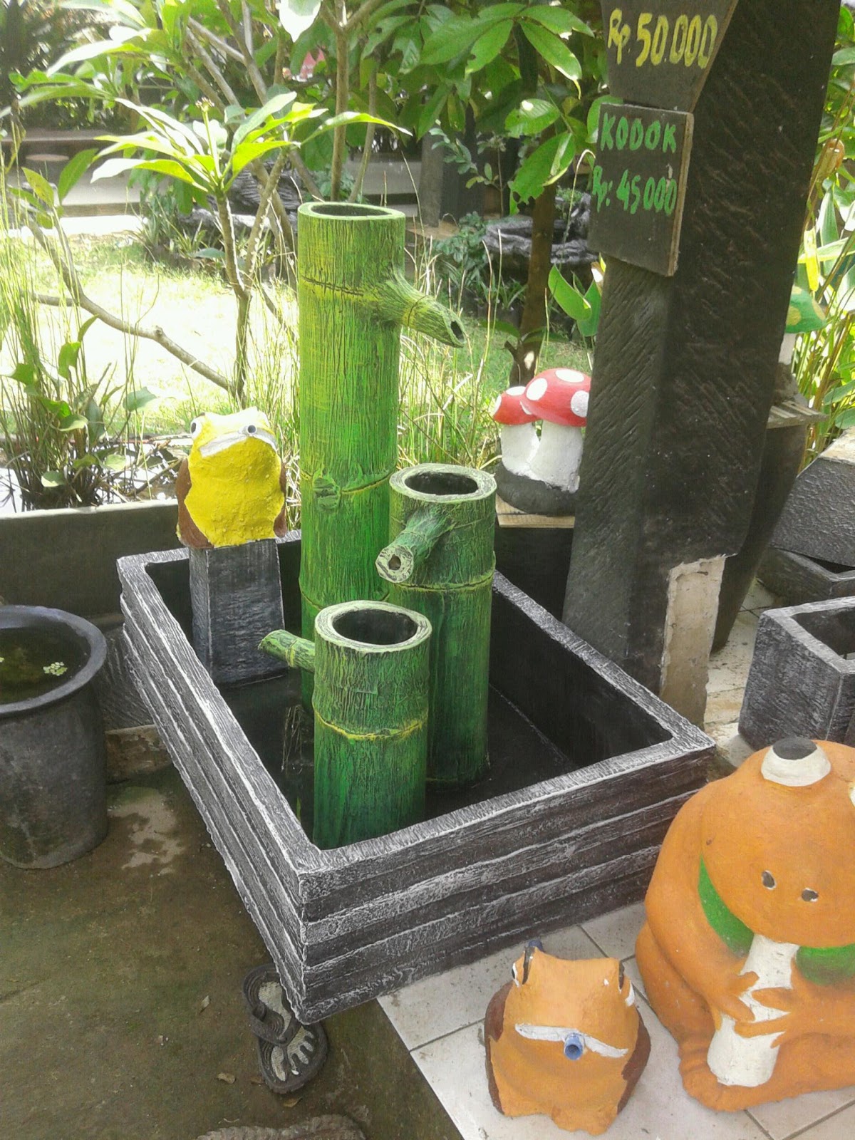 Jual pot keramik  pot minimalis pagoda air mancur 