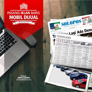 pasang iklan baris mobil dijual di koran Solopos