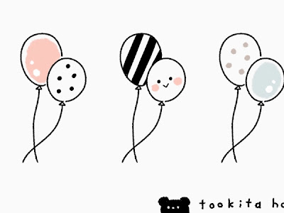 白黒 風船 イラスト おしゃれ 139451